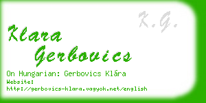 klara gerbovics business card