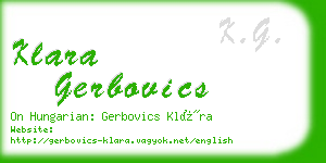 klara gerbovics business card